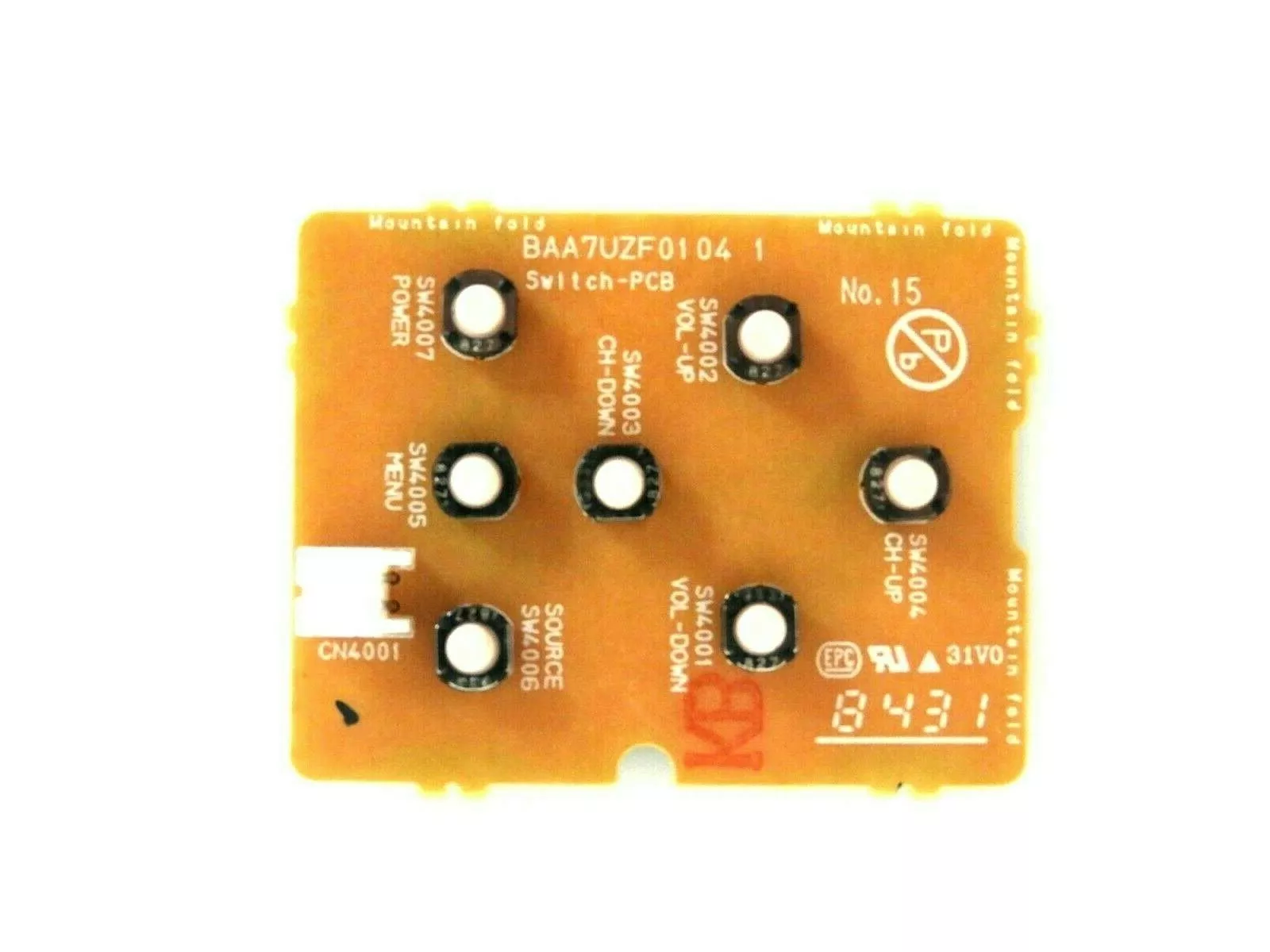 sanyo-fw65c78f-key-button-board-baa7uzf0104-1 Sanyo FW65C78F Key Button Board BAA7UZF0104 1